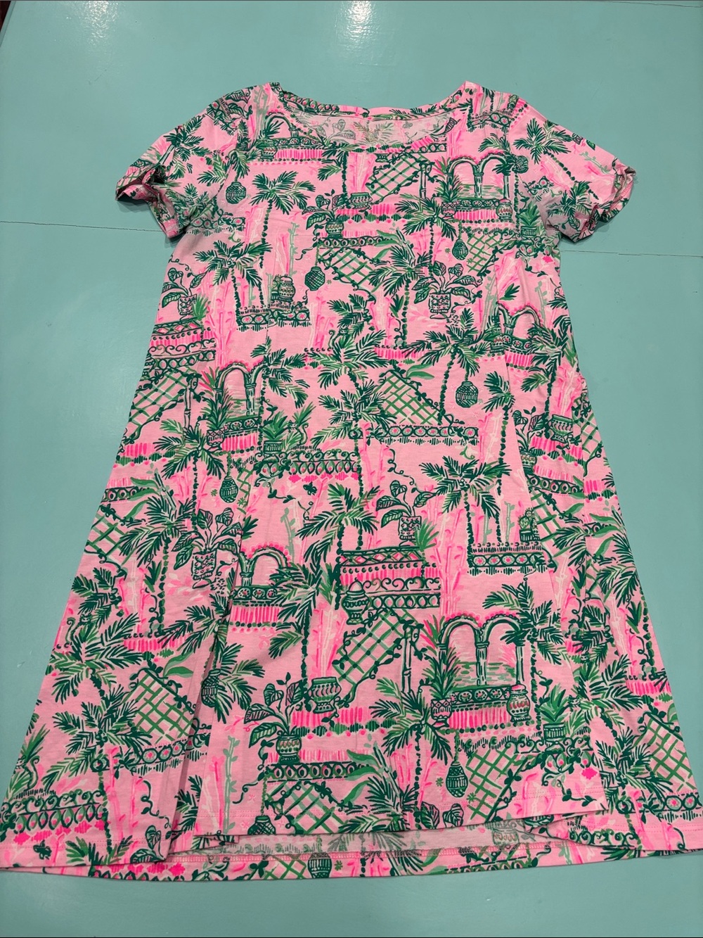 Lilly Pulitzer Hot Pink and Emerald Green Cody dress
